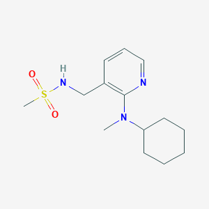 molecular formula C14H23N3O2S B4923853 N-({2-[cyclohexyl(methyl)amino]-3-pyridinyl}methyl)methanesulfonamide 