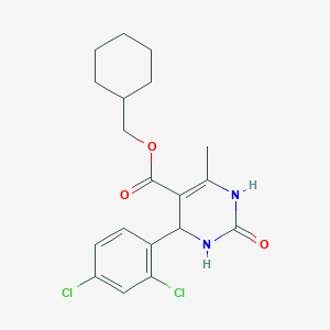 molecular formula C19H22Cl2N2O3 B4923890 cyclohexylmethyl 4-(2,4-dichlorophenyl)-6-methyl-2-oxo-1,2,3,4-tetrahydro-5-pyrimidinecarboxylate 
