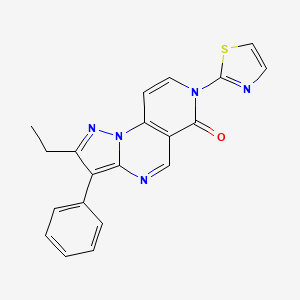 2-ethyl-3-phenyl-7-(1,3-thiazol-2-yl)pyrazolo[1,5-a]pyrido[3,4-e]pyrimidin-6(7H)-one