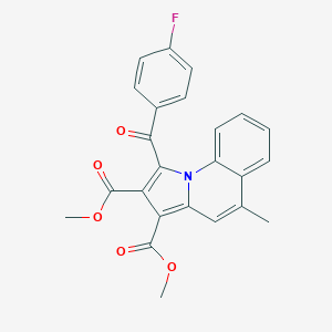 molecular formula C24H18FNO5 B492391 Dimethyl 1-(4-fluorobenzoyl)-5-methylpyrrolo[1,2-a]quinoline-2,3-dicarboxylate 