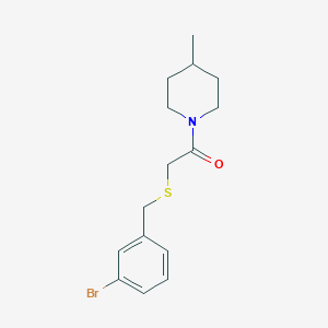 molecular formula C15H20BrNOS B4923911 1-{[(3-bromobenzyl)thio]acetyl}-4-methylpiperidine 