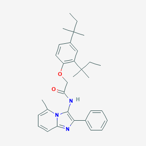 molecular formula C32H39N3O2 B492394 2-(2,4-ditert-pentylphenoxy)-N-(5-methyl-2-phenylimidazo[1,2-a]pyridin-3-yl)acetamide 