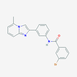 molecular formula C21H16BrN3O B492396 3-bromo-N-[3-(5-methylimidazo[1,2-a]pyridin-2-yl)phenyl]benzamide 