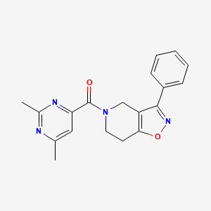 molecular formula C19H18N4O2 B4923967 5-[(2,6-dimethyl-4-pyrimidinyl)carbonyl]-3-phenyl-4,5,6,7-tetrahydroisoxazolo[4,5-c]pyridine 