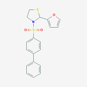 3-([1,1'-Biphenyl]-4-ylsulfonyl)-2-(2-furyl)-1,3-thiazolidine