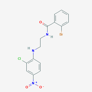 molecular formula C15H13BrClN3O3 B4923975 2-bromo-N-{2-[(2-chloro-4-nitrophenyl)amino]ethyl}benzamide 