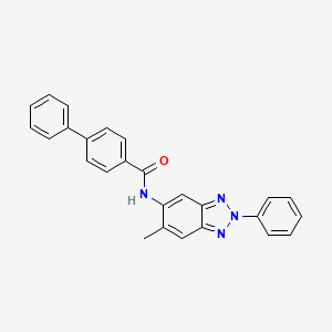 molecular formula C26H20N4O B4923997 N-(6-methyl-2-phenyl-2H-1,2,3-benzotriazol-5-yl)-4-biphenylcarboxamide 
