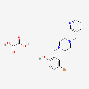 molecular formula C19H22BrN3O5 B4924003 4-bromo-2-{[4-(3-pyridinylmethyl)-1-piperazinyl]methyl}phenol ethanedioate (salt) 