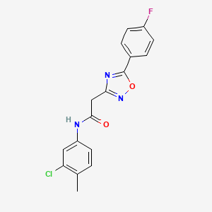 molecular formula C17H13ClFN3O2 B4924006 N-(3-chloro-4-methylphenyl)-2-[5-(4-fluorophenyl)-1,2,4-oxadiazol-3-yl]acetamide 
