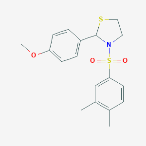 3-((3,4-Dimethylphenyl)sulfonyl)-2-(4-methoxyphenyl)thiazolidine
