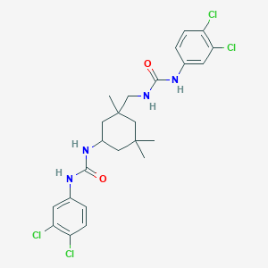 molecular formula C24H28Cl4N4O2 B4924012 N-(3,4-dichlorophenyl)-N'-{3-[({[(3,4-dichlorophenyl)amino]carbonyl}amino)methyl]-3,5,5-trimethylcyclohexyl}urea 