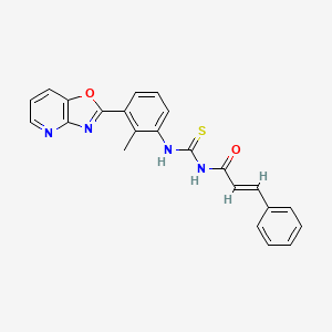 molecular formula C23H18N4O2S B4924022 N-{[(2-methyl-3-[1,3]oxazolo[4,5-b]pyridin-2-ylphenyl)amino]carbonothioyl}-3-phenylacrylamide 