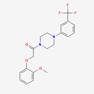 molecular formula C20H21F3N2O3 B4924025 1-[(2-methoxyphenoxy)acetyl]-4-[3-(trifluoromethyl)phenyl]piperazine 