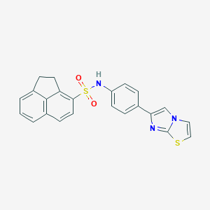 molecular formula C23H17N3O2S2 B492405 N-(4-imidazo[2,1-b][1,3]thiazol-6-ylphenyl)-1,2-dihydro-3-acenaphthylenesulfonamide 