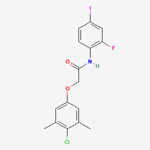 2-(4-chloro-3,5-dimethylphenoxy)-N-(2-fluoro-4-iodophenyl)acetamide
