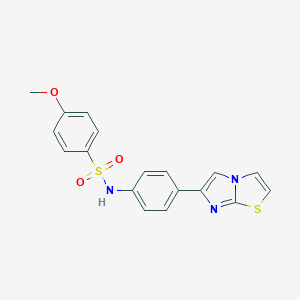 N-(4-imidazo[2,1-b][1,3]thiazol-6-ylphenyl)-4-methoxybenzenesulfonamide
