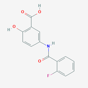 molecular formula C14H10FNO4 B4924085 5-[(2-fluorobenzoyl)amino]-2-hydroxybenzoic acid 