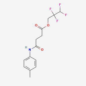 molecular formula C14H15F4NO3 B4924106 2,2,3,3-tetrafluoropropyl 4-[(4-methylphenyl)amino]-4-oxobutanoate 