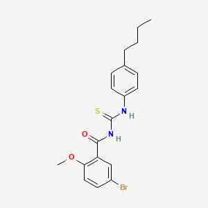 molecular formula C19H21BrN2O2S B4924108 5-bromo-N-{[(4-butylphenyl)amino]carbonothioyl}-2-methoxybenzamide 