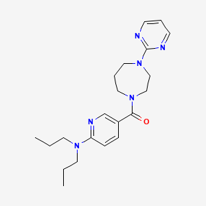 molecular formula C21H30N6O B4924110 N,N-dipropyl-5-{[4-(2-pyrimidinyl)-1,4-diazepan-1-yl]carbonyl}-2-pyridinamine 