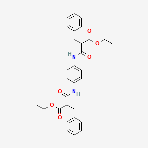 molecular formula C30H32N2O6 B4924117 diethyl 3,3'-(1,4-phenylenediimino)bis(2-benzyl-3-oxopropanoate) 