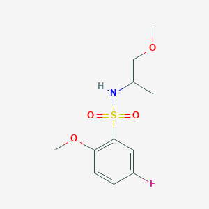 molecular formula C11H16FNO4S B4924120 5-fluoro-2-methoxy-N-(2-methoxy-1-methylethyl)benzenesulfonamide 