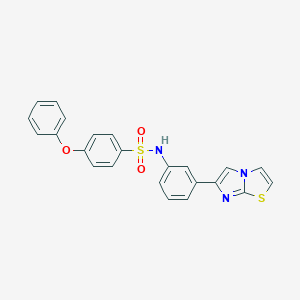 molecular formula C23H17N3O3S2 B492413 N-(3-imidazo[2,1-b][1,3]thiazol-6-ylphenyl)-4-phenoxybenzenesulfonamide 