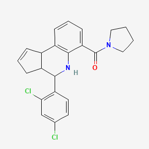 molecular formula C23H22Cl2N2O B4924131 4-(2,4-dichlorophenyl)-6-(1-pyrrolidinylcarbonyl)-3a,4,5,9b-tetrahydro-3H-cyclopenta[c]quinoline 