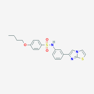 4-butoxy-N-(3-imidazo[2,1-b][1,3]thiazol-6-ylphenyl)benzenesulfonamide