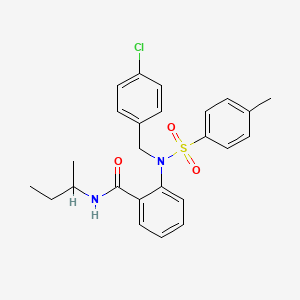 molecular formula C25H27ClN2O3S B4924159 N-(sec-butyl)-2-{(4-chlorobenzyl)[(4-methylphenyl)sulfonyl]amino}benzamide 