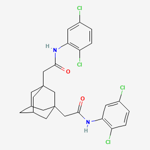 molecular formula C26H26Cl4N2O2 B4924164 2,2'-tricyclo[3.3.1.1~3,7~]decane-1,3-diylbis[N-(2,5-dichlorophenyl)acetamide] 