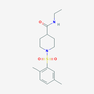 molecular formula C16H24N2O3S B4924174 1-[(2,5-dimethylphenyl)sulfonyl]-N-ethyl-4-piperidinecarboxamide 