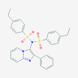 molecular formula C29H27N3O4S2 B492420 4-ethyl-N-[(4-ethylphenyl)sulfonyl]-N-(2-phenylimidazo[1,2-a]pyridin-3-yl)benzenesulfonamide 