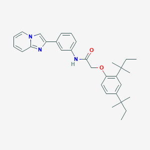 2-(2,4-ditert-pentylphenoxy)-N-(3-imidazo[1,2-a]pyridin-2-ylphenyl)acetamide