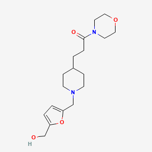molecular formula C18H28N2O4 B4924236 [5-({4-[3-(4-morpholinyl)-3-oxopropyl]-1-piperidinyl}methyl)-2-furyl]methanol 