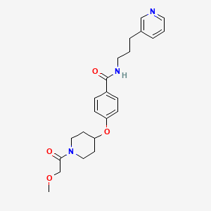 molecular formula C23H29N3O4 B4924237 4-{[1-(methoxyacetyl)-4-piperidinyl]oxy}-N-[3-(3-pyridinyl)propyl]benzamide 