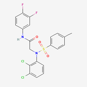 molecular formula C21H16Cl2F2N2O3S B4924244 N~2~-(2,3-dichlorophenyl)-N~1~-(3,4-difluorophenyl)-N~2~-[(4-methylphenyl)sulfonyl]glycinamide 