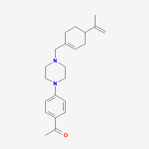 molecular formula C22H30N2O B4924248 1-(4-{4-[(4-isopropenyl-1-cyclohexen-1-yl)methyl]-1-piperazinyl}phenyl)ethanone 