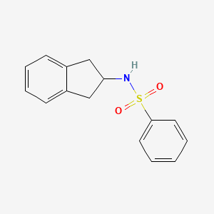 molecular formula C15H15NO2S B4924260 N-(2,3-dihydro-1H-inden-2-yl)benzenesulfonamide 