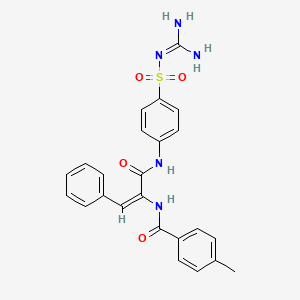 molecular formula C24H23N5O4S B4924275 N-[1-({[4-({[amino(imino)methyl]amino}sulfonyl)phenyl]amino}carbonyl)-2-phenylvinyl]-4-methylbenzamide 