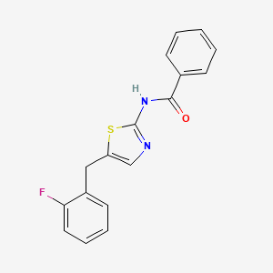 molecular formula C17H13FN2OS B4924285 N-[5-(2-fluorobenzyl)-1,3-thiazol-2-yl]benzamide 