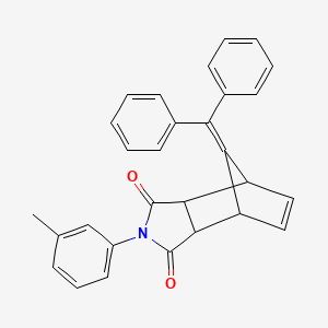 molecular formula C29H23NO2 B4924292 10-(diphenylmethylene)-4-(3-methylphenyl)-4-azatricyclo[5.2.1.0~2,6~]dec-8-ene-3,5-dione 