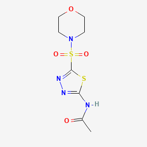 molecular formula C8H12N4O4S2 B4924313 N-[5-(4-morpholinylsulfonyl)-1,3,4-thiadiazol-2-yl]acetamide 