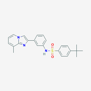 molecular formula C24H25N3O2S B492432 4-tert-butyl-N-[3-(8-methylimidazo[1,2-a]pyridin-2-yl)phenyl]benzenesulfonamide 