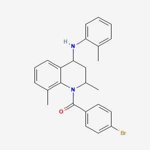 molecular formula C25H25BrN2O B4924328 1-(4-bromobenzoyl)-2,8-dimethyl-N-(2-methylphenyl)-1,2,3,4-tetrahydro-4-quinolinamine 