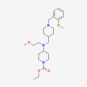 molecular formula C25H41N3O4 B4924340 ethyl 4-[{[1-(2-methoxybenzyl)-4-piperidinyl]methyl}(2-methoxyethyl)amino]-1-piperidinecarboxylate 