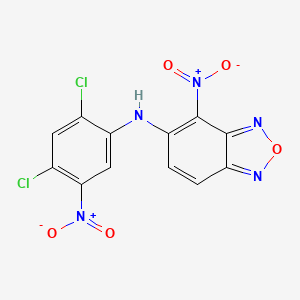 molecular formula C12H5Cl2N5O5 B4924346 N-(2,4-dichloro-5-nitrophenyl)-4-nitro-2,1,3-benzoxadiazol-5-amine 