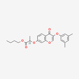 molecular formula C24H26O6 B4924376 butyl 2-{[3-(3,5-dimethylphenoxy)-4-oxo-4H-chromen-7-yl]oxy}propanoate 