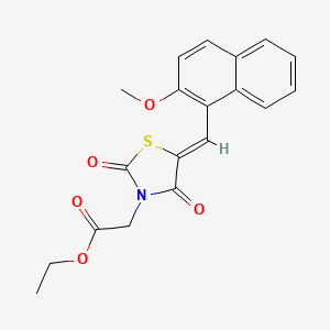 ethyl {5-[(2-methoxy-1-naphthyl)methylene]-2,4-dioxo-1,3-thiazolidin-3-yl}acetate