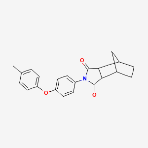 molecular formula C22H21NO3 B4924408 4-[4-(4-methylphenoxy)phenyl]-4-azatricyclo[5.2.1.0~2,6~]decane-3,5-dione 
